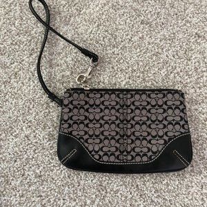 COACH Small Wristlet In Signature Denim